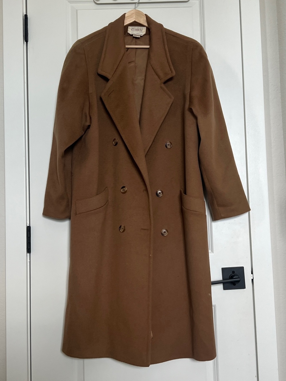 Brown Double-Breasted Women's Coat